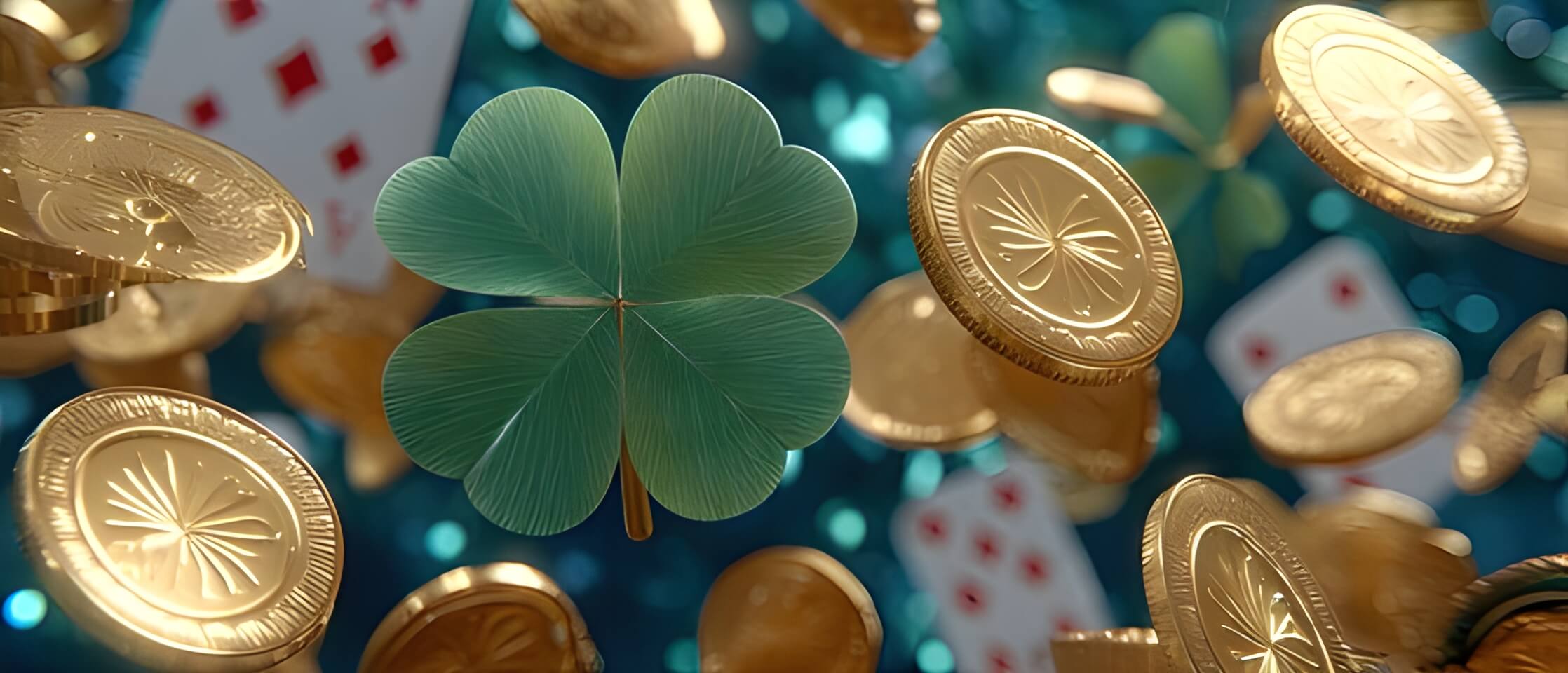 Casino atmosphere with green poker chips